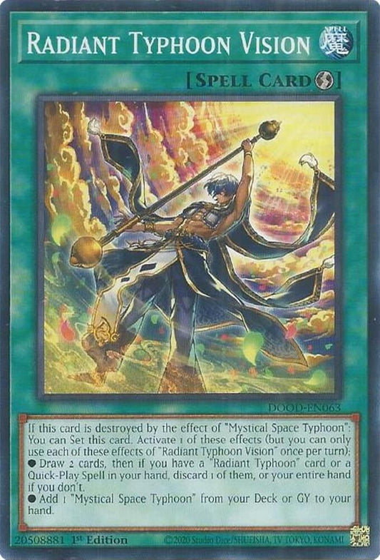 YuGiOh Cards Doom of Dimensions Radiant Typhoon Vision DOOD-EN063 Common