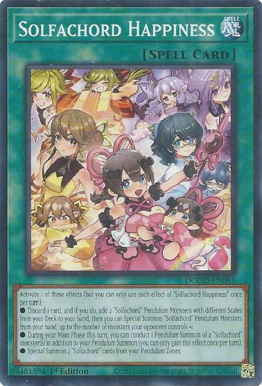 YuGiOh Cards Doom of Dimensions Solfachord Happiness DOOD-EN065 Common