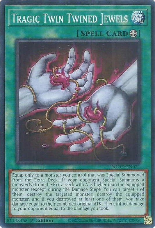 YuGiOh Cards Doom of Dimensions Tragic Twin Twined Jewels DOOD-EN071 Common