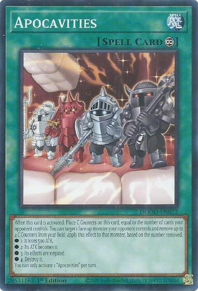 YuGiOh Doom of Dimensions Apocavities DOOD-EN072 Common Near Mint 1st Edition