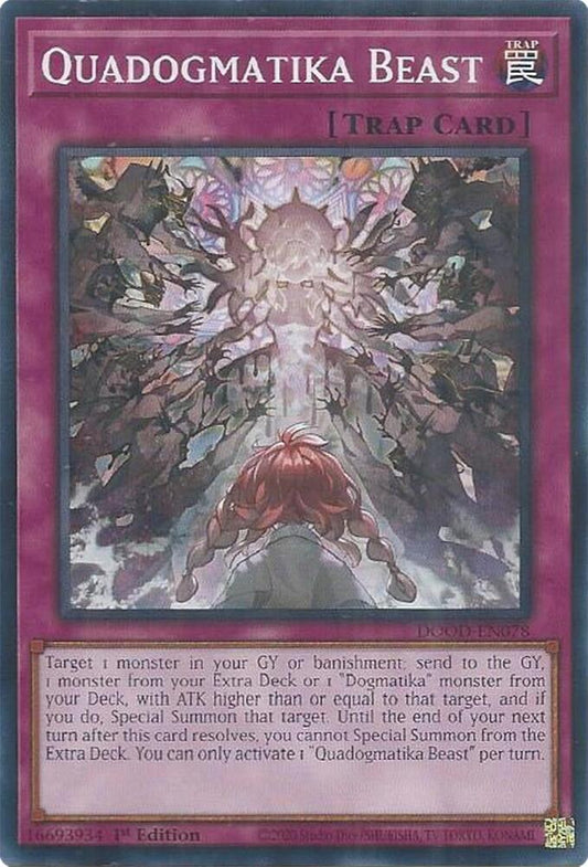 YuGiOh Cards Doom of Dimensions Quadogmatika Beast DOOD-EN078 Common