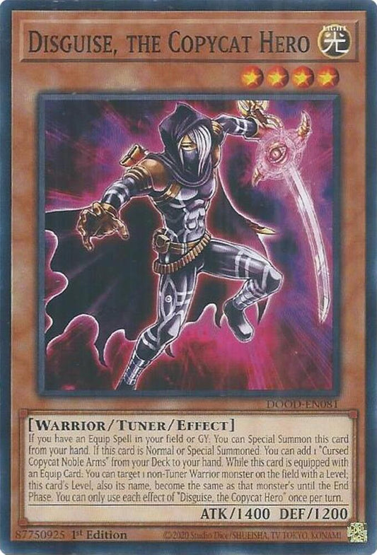YuGiOh Cards Doom of Dimensions Disguise, the Copycat Hero DOOD-EN081 Common