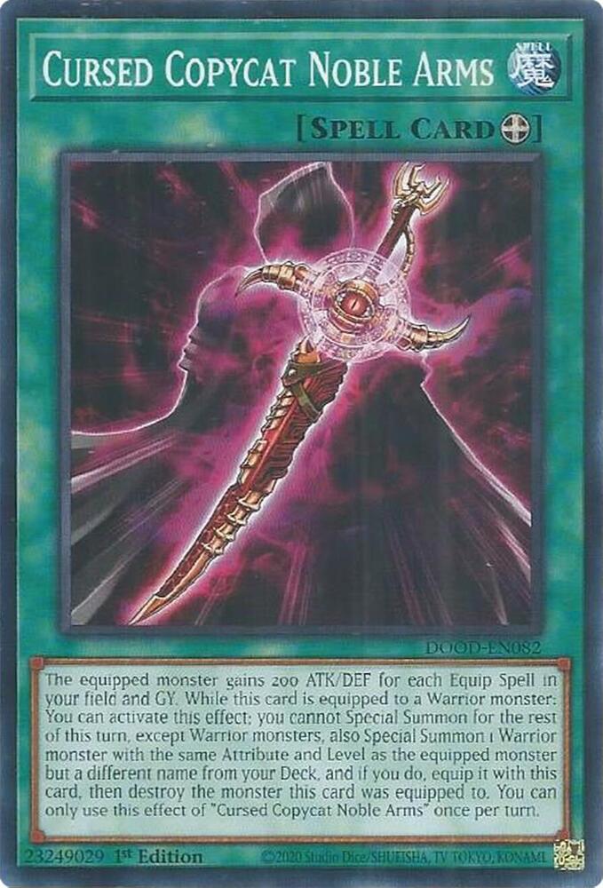 YuGiOh Doom of Dimensions Cursed Copycat Noble Arms DOOD-EN082 Common Near Mint 1st Edition