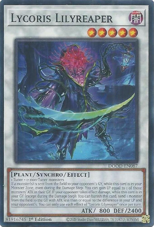 YuGiOh Cards Doom of Dimensions Lycoris Lilyreaper DOOD-EN087 Common