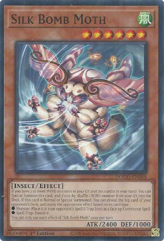 YuGiOh Doom of Dimensions Silk Bomb Moth DOOD-EN088 Common Near Mint 1st Edition