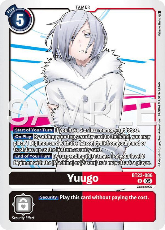 Digimon TCG Hackers' Slumber Yuugo BT23-086 U Uncommon