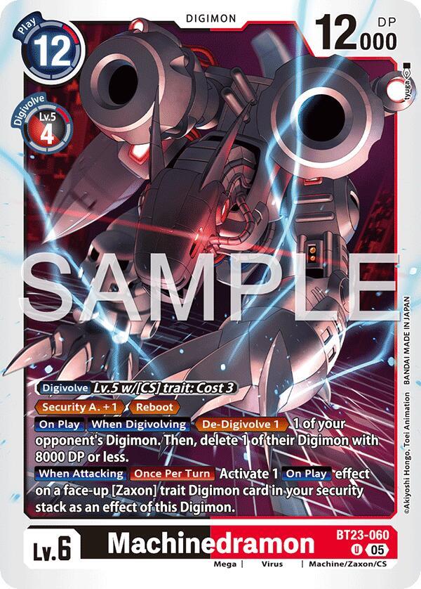 Digimon Card Game Hackers' Slumber Machinedramon BT23-060 U Uncommon Near Mint