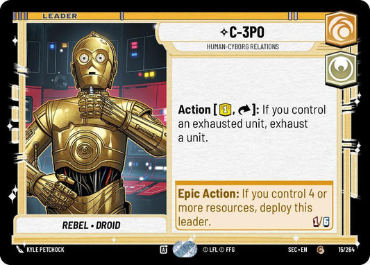Star Wars Unlimited Secrets of Power C-3PO - Human-Cyborg Relations 15/264 Common Near Mint