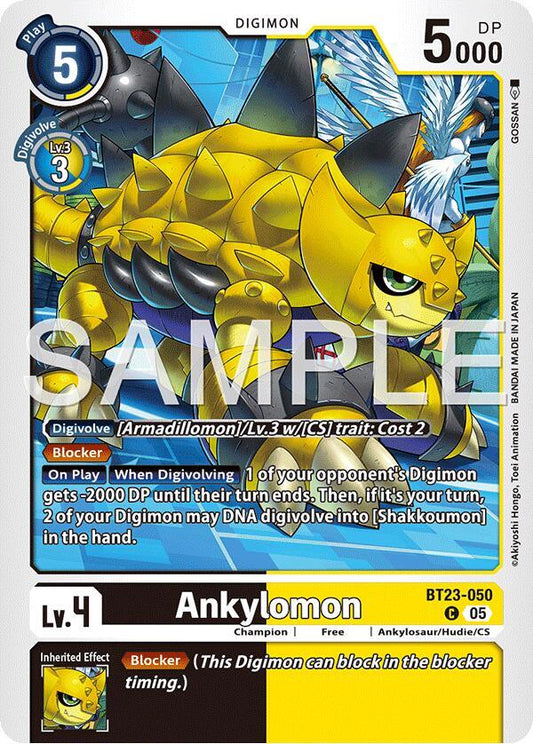 Digimon TCG Hackers' Slumber Ankylomon BT23-050 C Common