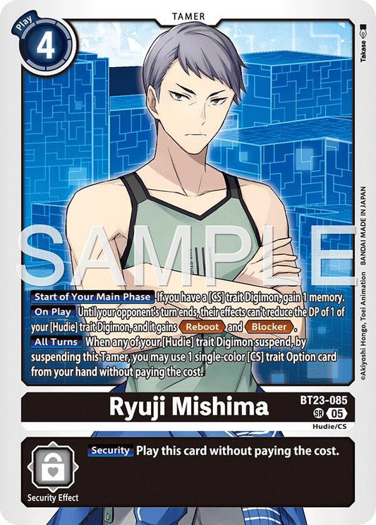 Digimon TCG Hackers' Slumber Ryuji Mishima BT23-085 SR Super Rare