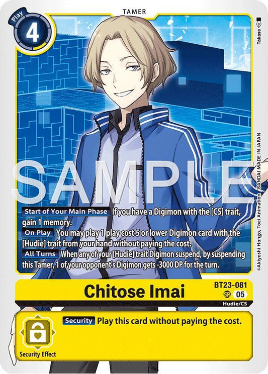 Digimon TCG Hackers' Slumber Chitose Imai BT23-081 SR Super Rare