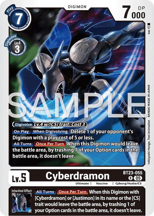 Digimon TCG Hackers' Slumber Cyberdramon BT23-055 R Rare