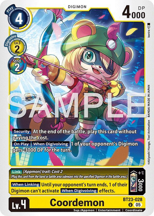 Digimon TCG Hackers' Slumber Coordemon BT23-028 U Uncommon