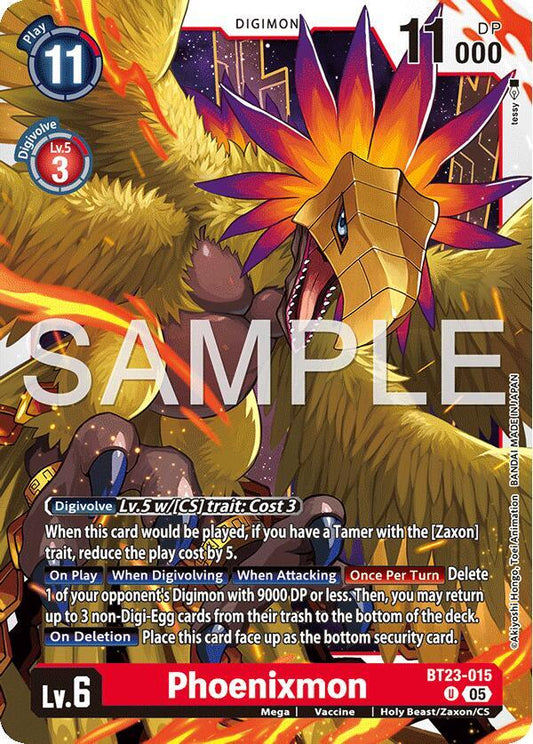 Digimon TCG Hackers' Slumber Phoenixmon BT23-015 U Uncommon