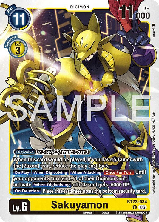 Digimon TCG Hackers' Slumber Sakuyamon BT23-034 U Uncommon