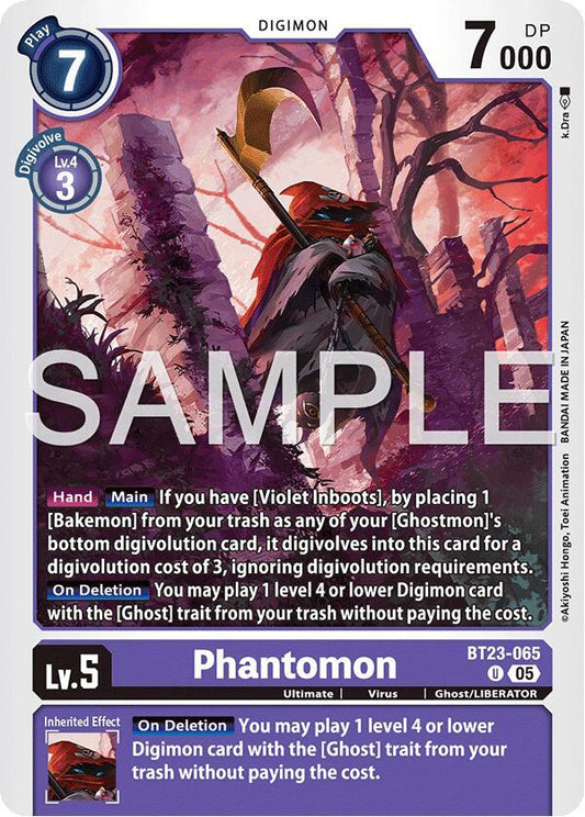 Digimon TCG Hackers' Slumber Phantomon BT23-065 U Uncommon