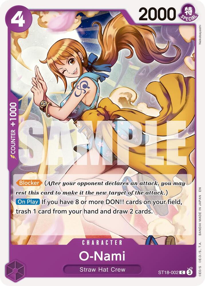 One Piece Card Game Premium Booster -The Best- Vol. 2 O-Nami (Reprint) ST18-002 C Near Mint