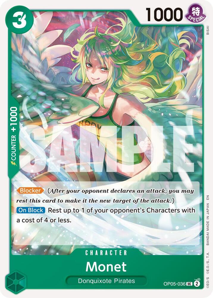 One Piece Card Game Premium Booster -The Best- Vol. 2 Monet (Reprint) OP05-036 UC Near Mint