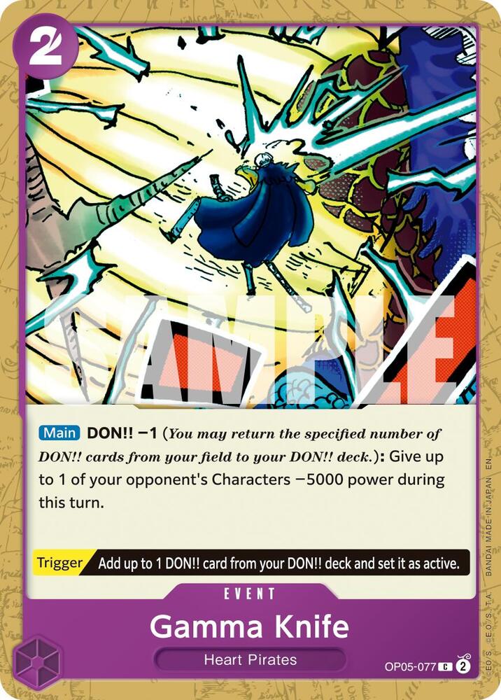 One Piece Card Game Premium Booster -The Best- Vol. 2 Gamma Knife (Reprint) OP05-077 C