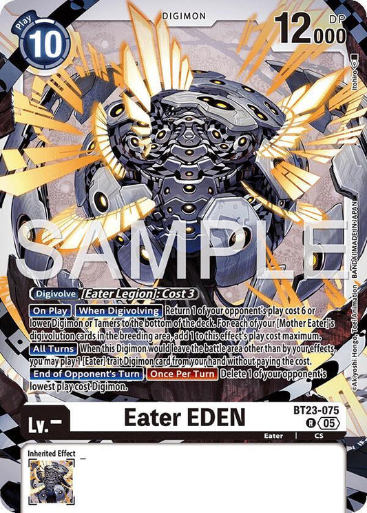 Digimon TCG Hackers' Slumber Eater EDEN BT23-075 R Rare