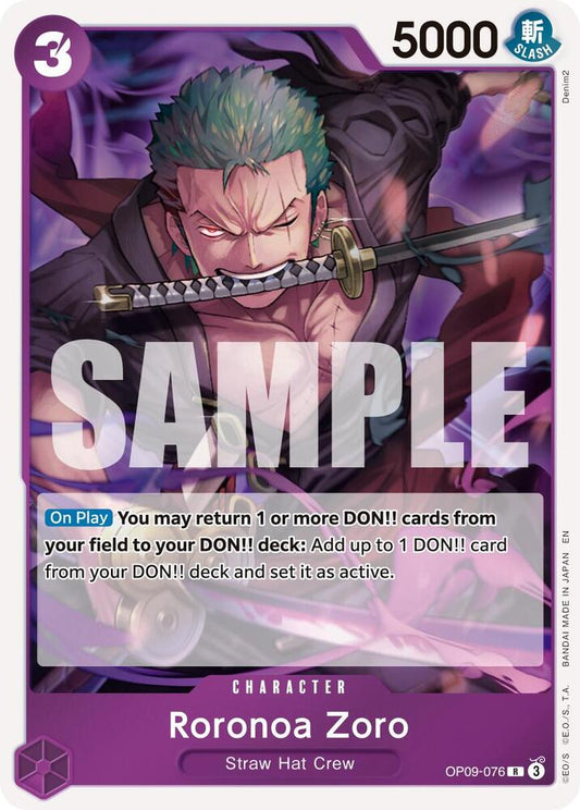 One Piece Card Game Premium Booster -The Best- Vol. 2 Roronoa Zoro - OP09-076 OP09-076 R