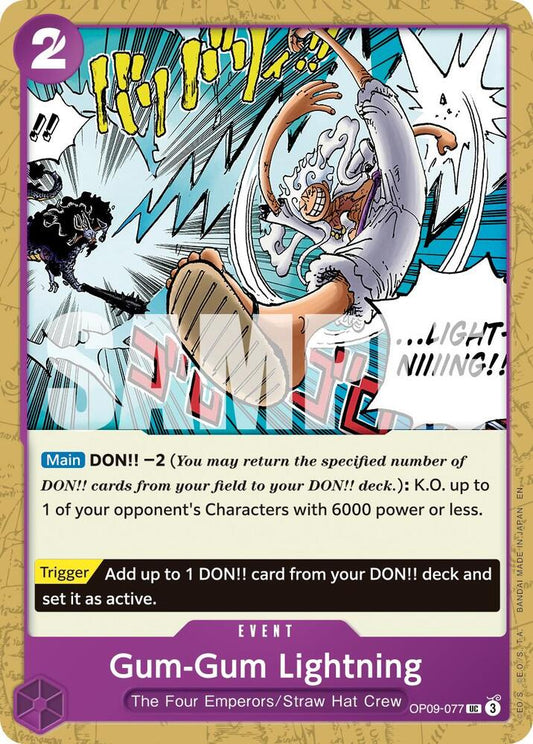 One Piece Card Game Premium Booster -The Best- Vol. 2 Gum-Gum Lightning (Reprint) OP09-077 UC Near Mint