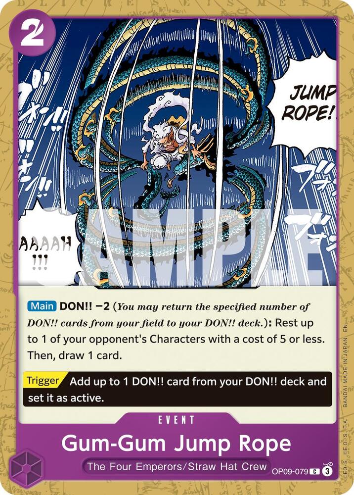 One Piece Card Game Premium Booster -The Best- Vol. 2 Gum-Gum Jump Rope (Reprint) OP09-079 C Near Mint