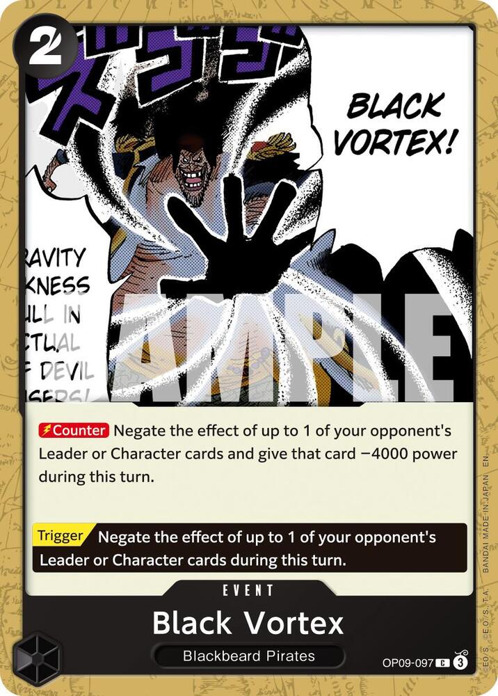 One Piece Card Game Premium Booster -The Best- Vol. 2 Black Vortex (Reprint) OP09-097 C Near Mint