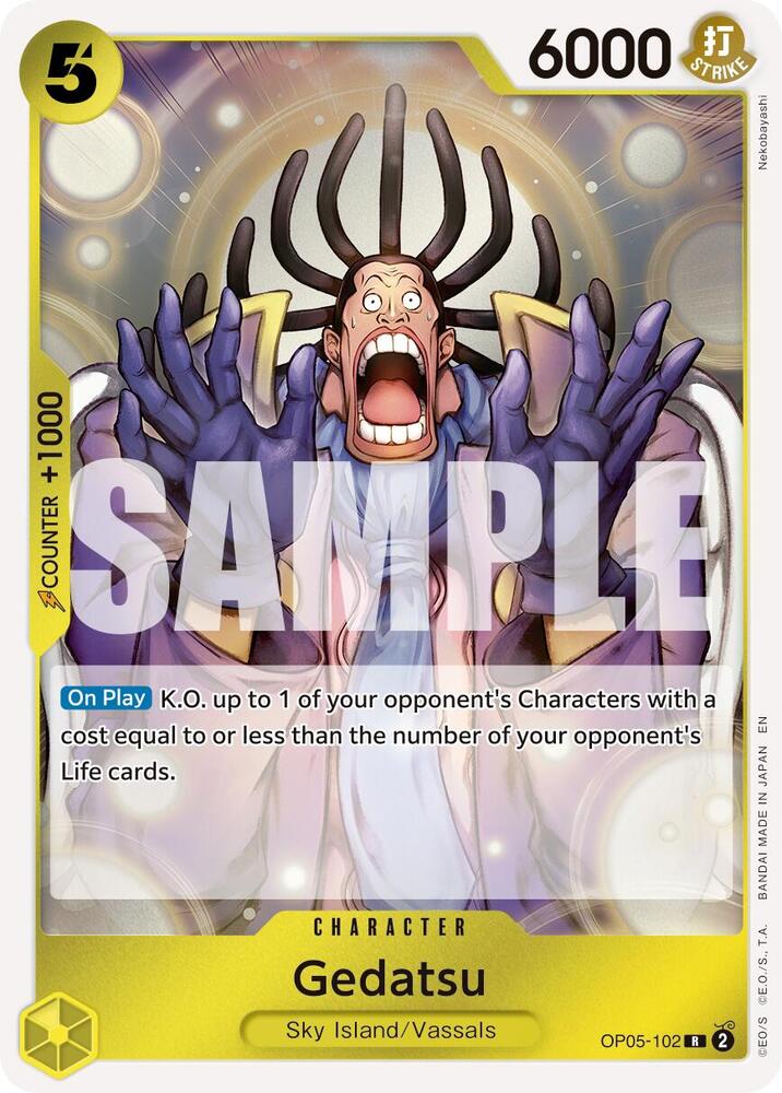 One Piece Card Game Premium Booster -The Best- Vol. 2 Gedatsu (Reprint) OP05-102 R Near Mint Foil
