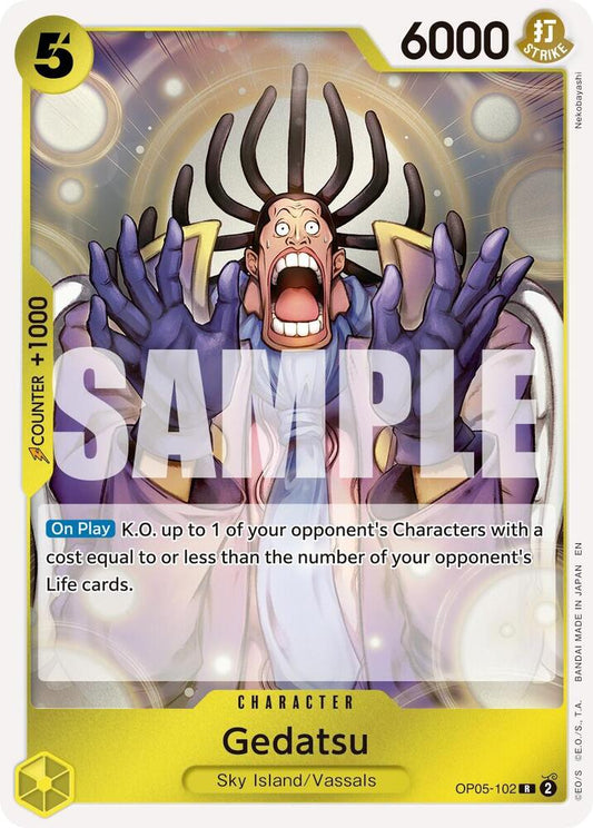 One Piece Card Game Premium Booster -The Best- Vol. 2 Gedatsu (Reprint) OP05-102 R Near Mint Foil