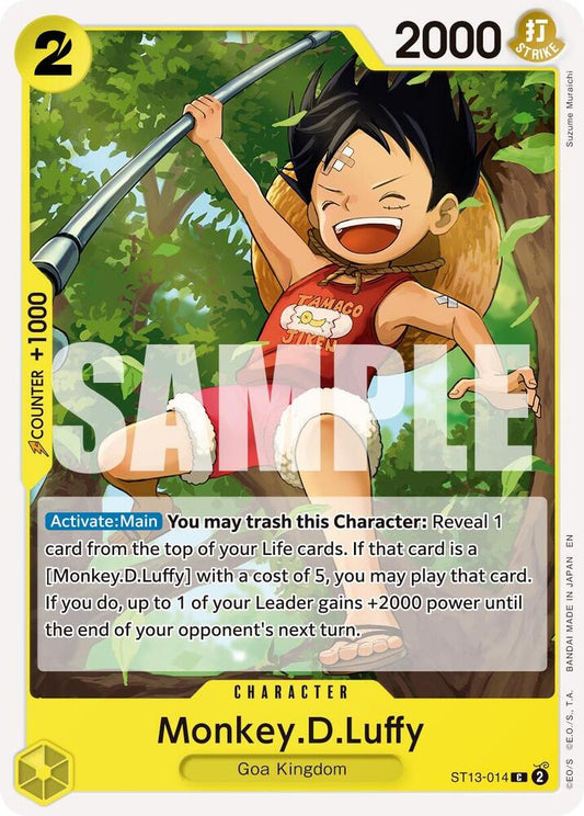 One Piece Card Game Premium Booster -The Best- Vol. 2 Monkey.D.Luffy - ST13-014 (Reprint) ST13-014 C Near Mint
