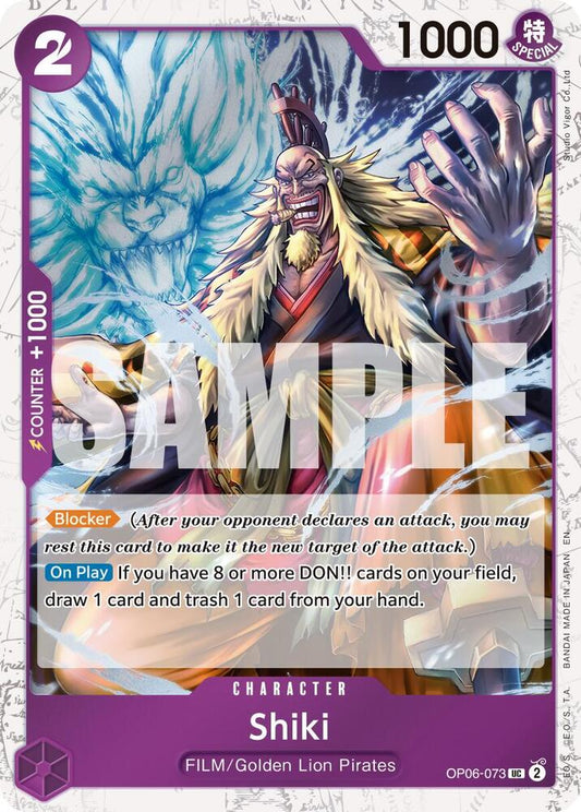 One Piece Card Game Premium Booster -The Best- Vol. 2 Shiki (Pirate Foil) OP06-073 UC