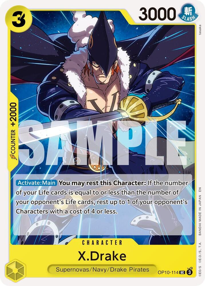 One Piece Card Game Premium Booster -The Best- Vol. 2 X.Drake (Reprint) OP10-114 UC