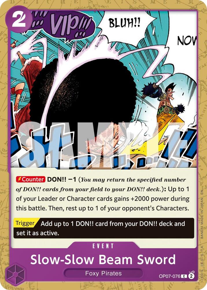 One Piece Card Game Premium Booster -The Best- Vol. 2 Slow-Slow Beam Sword (Reprint) OP07-076 C Near Mint