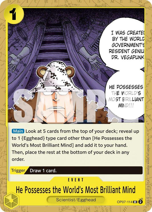 One Piece Card Game Premium Booster -The Best- Vol. 2 He Possesses the World's Most Brilliant Mind (Reprint) OP07-114 UC