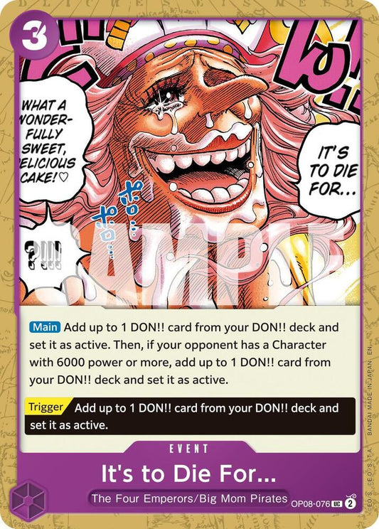 One Piece Card Game Premium Booster -The Best- Vol. 2 It's to Die For (Reprint) OP08-076 UC