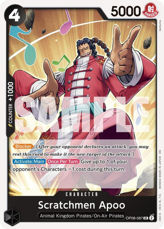 One Piece Card Game Premium Booster -The Best- Vol. 2 Scratchmen Apoo - OP08-087 (Reprint) OP08-087 UC