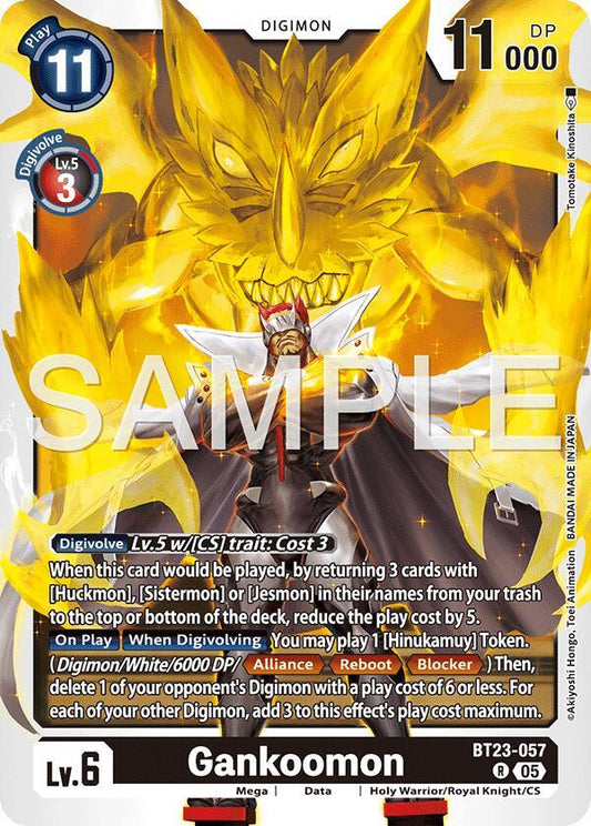 Digimon TCG Hackers' Slumber Gankoomon BT23-057 R Rare
