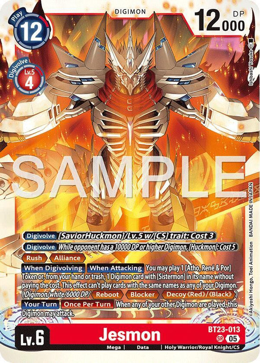 Digimon TCG Hackers' Slumber Jesmon BT23-013 SR Super Rare
