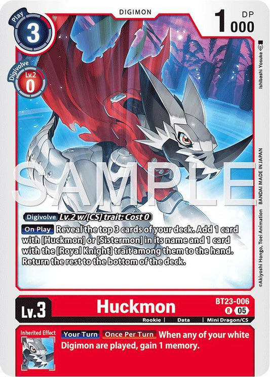 Digimon TCG Hackers' Slumber Huckmon BT23-006 R Rare