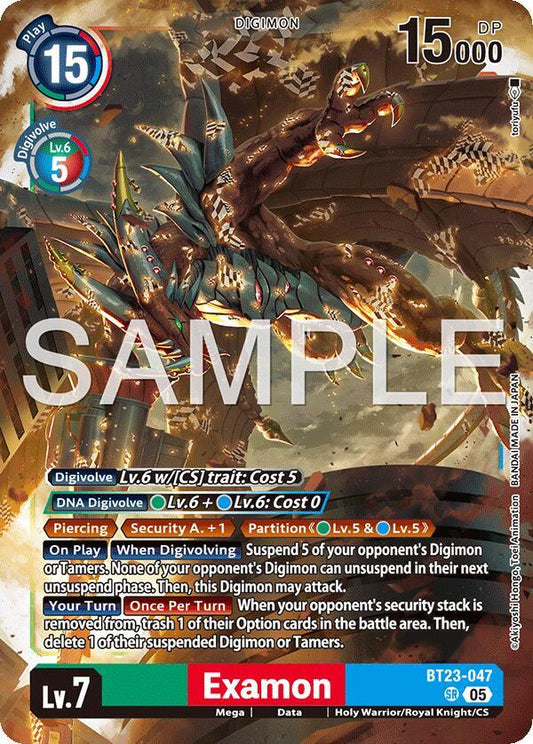 Digimon TCG Hackers' Slumber Examon BT23-047SR Super Rare