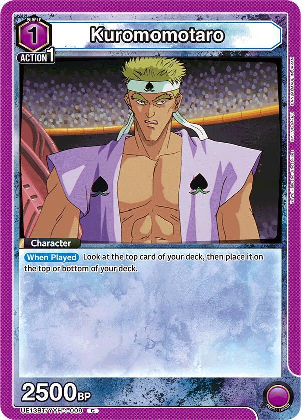Union Arena UE13BT: Yu Yu Hakusho: Ghost Files Kuromomotaro UE13BT/YYH-1-009 Common Near Mint