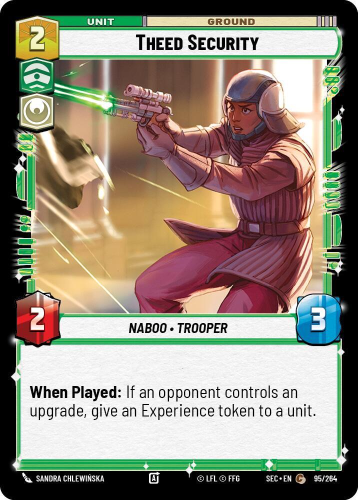 Star Wars Unlimited Secrets of Power Theed Security 95/264 Common Near Mint