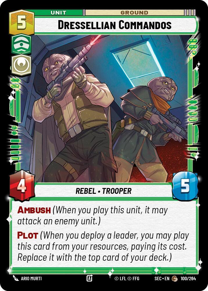 Star Wars Unlimited Secrets of Power Dressellian Commandos 100/264 Common Near Mint
