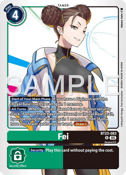 Digimon TCG Hackers' Slumber Fei BT23-083 R Rare