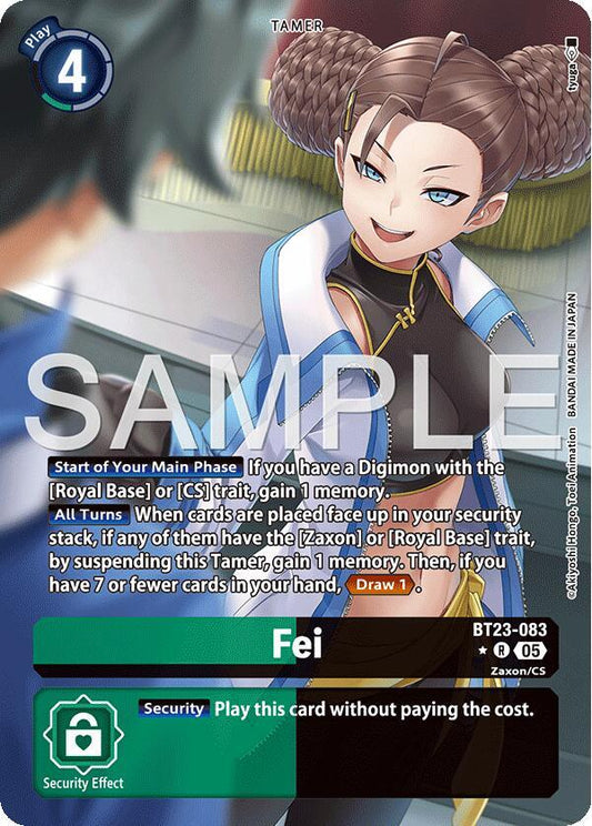 Digimon TCG Hackers' Slumber Fei (Alternate Art) BT23-083 R Rare