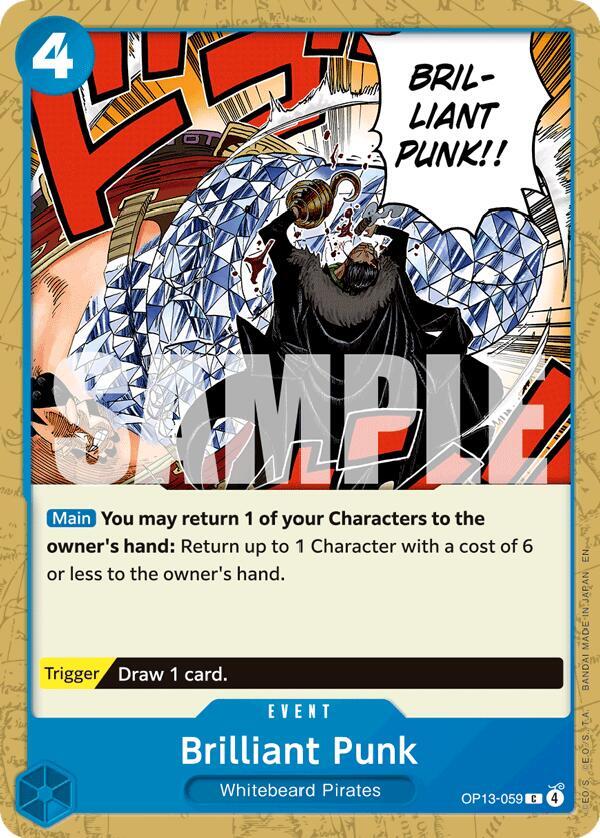 One Piece Card Game Carrying On His Will Brilliant Punk OP13-059 C Near Mint