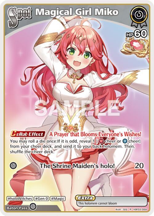 hololive OFFICIAL CARD GAME Quintet Spectrum Magical Girl Miko (R) hBP02-069 Rare Near Mint Foil
