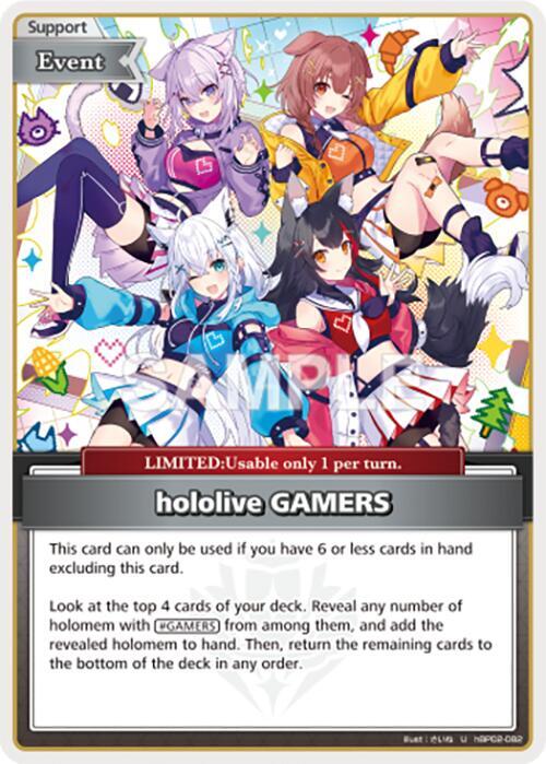 hololive OFFICIAL CARD GAME Quintet Spectrum hololive GAMERS (U) hBP02-082 Uncommon