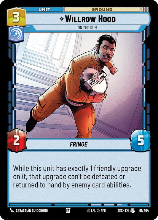 Star Wars Unlimited Secrets of Power Willrow Hood - On the Run 61/264 Uncommon Near Mint